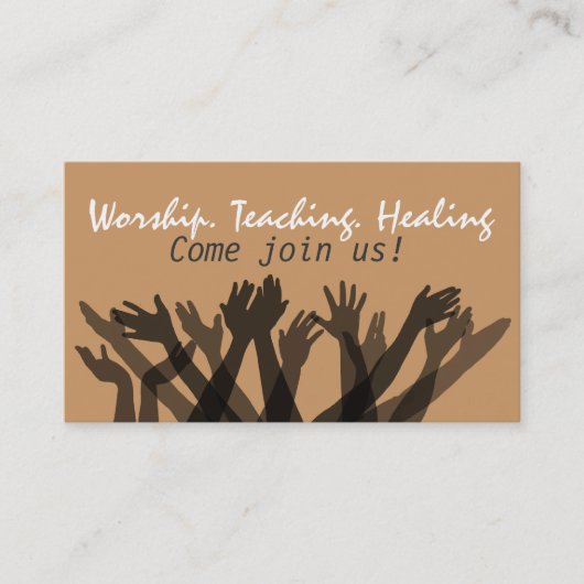 Church.Worship.Bible.Healing.Prayerへの招待状 名刺 (正面)