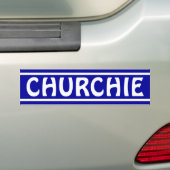 Churchie バンパーステッカー (車上)