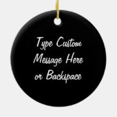 Churchillのオーナメントのパーソナライズな白くまSouveni セラミックオーナメント (裏面)