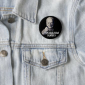 Churchillの引用文: 社会主義の最低! 缶バッジ (インサイチュ)