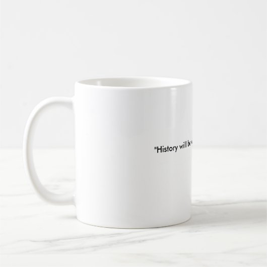 Churchillの歴史の引用文のコーヒーカップのマグ コーヒーマグカップ (左)