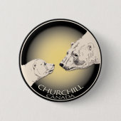 Churchillの記念品の白くまの芸術のワイシャツ及びギフト 缶バッジ (正面)