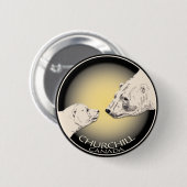 Churchillの記念品の白くまの芸術のワイシャツ及びギフト 缶バッジ (正面&裏面)