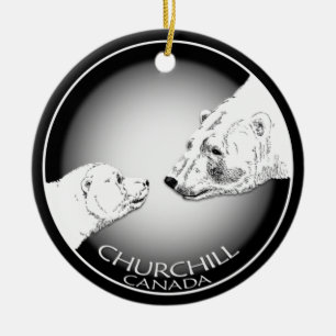 Churchillカナダのオーナメントの白くまの芸術の記念品 セラミックオーナメント