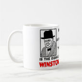 Churchill: 社会主義の悲惨さ コーヒーマグカップ (左)