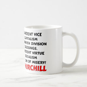 Churchill: 社会主義の悲惨さ コーヒーマグカップ