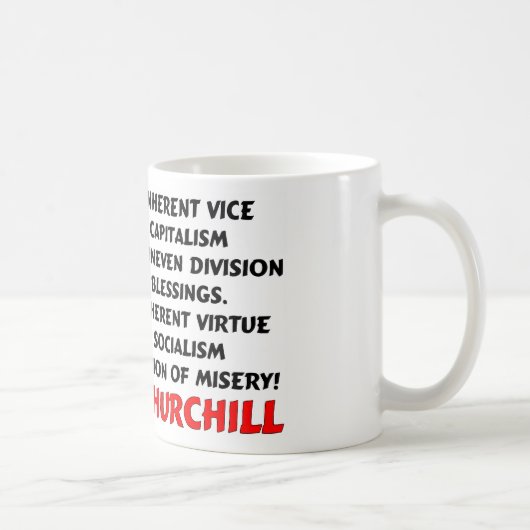 Churchill: 社会主義の悲惨さ コーヒーマグカップ (右)