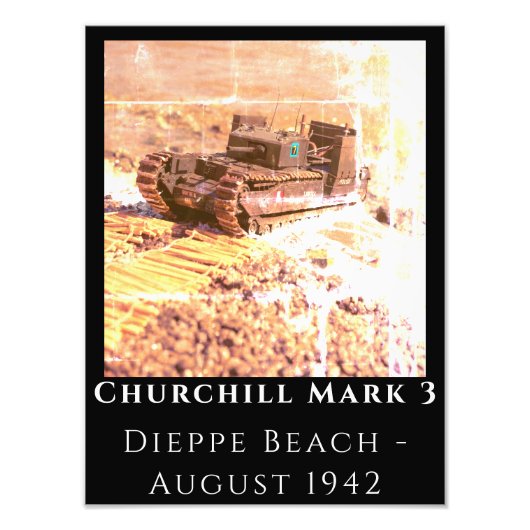 Churchill Mark 3 Model Tank Poster フォトプリント (正面)