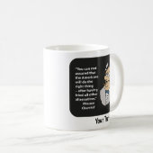  Churchill Quote コーヒーマグカップ (正面右)