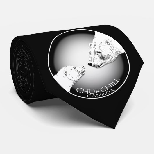 Churchill Souvenir Necktie Polar Bear Art Ties ネクタイ (ロール)