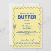 Churning a Year Older Butter Birthday  招待状 (正面)