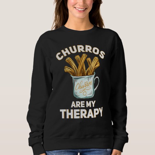 Churros are my Therapy Churro Pastry スウェットシャツ (正面)