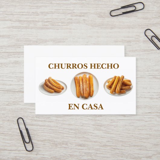 Churros hecho en casa 名刺 (正面/裏面インサイチュ)