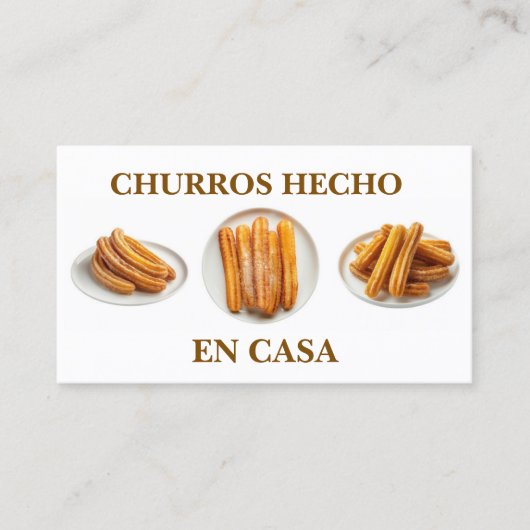 Churros hecho en casa 名刺 (正面)
