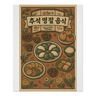 Chuseok Table of Traditions – 韓国のフェスティバル料理 ポスター