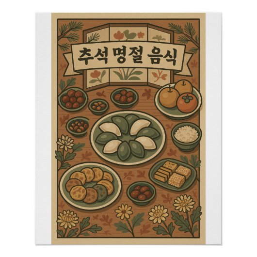 Chuseok Table of Traditions – 韓国のフェスティバル料理 ポスター (正面)