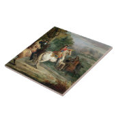 CIの包囲を監督するルイ14世(1638-1715年) タイル (側面)