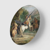 CIの包囲を監督するルイ14世(1638-1715年) ラウンド壁時計 (傾斜)