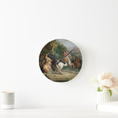 CIの包囲を監督するルイ14世(1638-1715年) ラウンド壁時計 (ホーム)