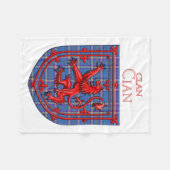 Cian of Ely Tartan Scottish Plaid フリースブランケット (正面(横))