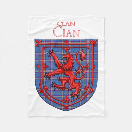Cian of Ely Tartan Scottish Plaid フリースブランケット (正面)