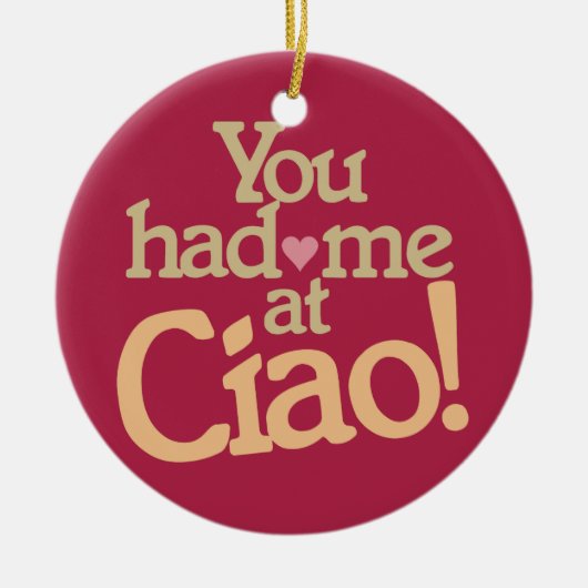 Ciaoで私がありました! カスタムなオーナメント セラミックオーナメント (正面)