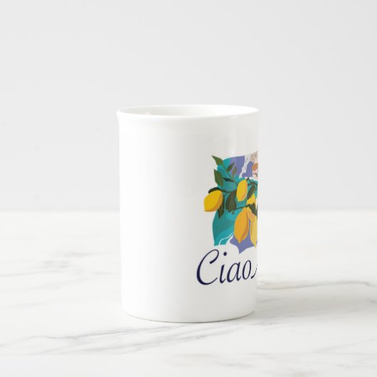 Ciaoアマルフィの骨灰磁器のマグ ボーンチャイナマグカップ (正面)