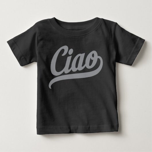 Ciaoスクリプト(グレー) ベビーTシャツ (正面)