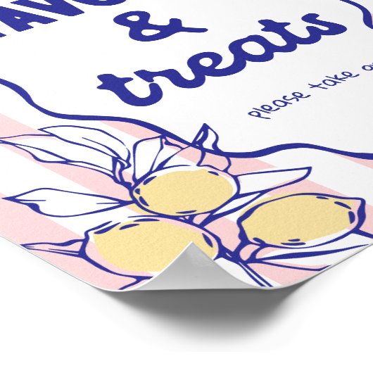 CIAOベビーレモ地中海のンウィズアンドトリートサイン ポスター (角)