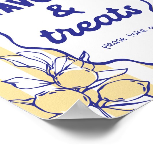 CIAOベビーレモ地中海のンウィズアンドトリートサイン ポスター (角)