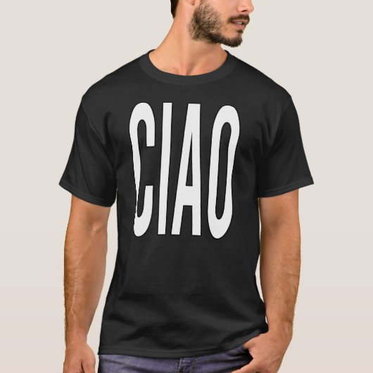 Ciaoメッセーやる気を起こさせるジ Tシャツ (正面)