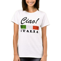 Ciao! イタリアTricolore緑の白く赤いイタリアの旗