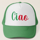 Ciao -手書きの挨拶イタリアン文 キャップ (正面)