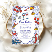 Ciao 40s Italian Seafood Wine Dinner 50th Birthday 招待状