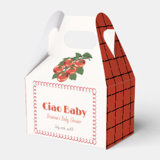 Ciao Baby 赤いトマト イタリアン落書き ベビーシャワー フェイバーボックス