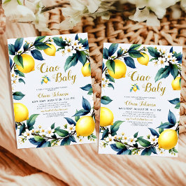 Ciao Baby Amalfi Citrus Lemon Wreath Baby Shower 招待状