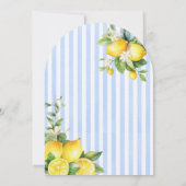 Ciao Baby Blue Citrus Lemon Baby Shower Invitation 招待状 (裏面)