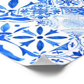 Ciao Baby, Blue Tiles And Lemons Baby Welcome Sign ポスター (角)