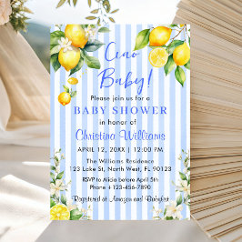 Ciao Baby Citrus Lemon Baby Shower Invitation 招待状