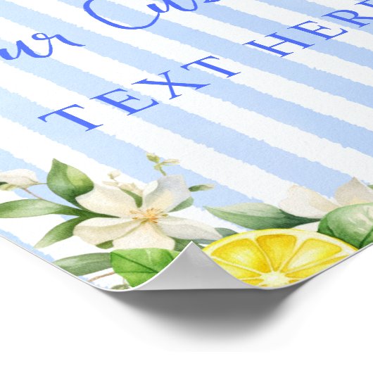 Ciao Baby Citrus Lemon Custom Sign ポスター (角)