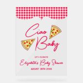 Ciao Baby Italian Baby Shower アクリルサイン (正面)
