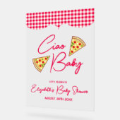 Ciao Baby Italian Baby Shower アクリルサイン (傾斜)
