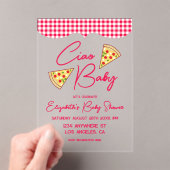 Ciao Baby Italian Baby Shower アクリル招待状 (インサイチュ (ポータブル))