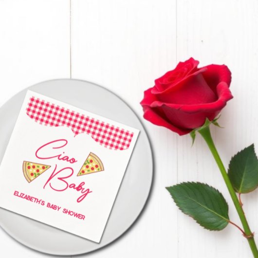 Ciao Baby Italian Baby Shower スタンダードカクテルナプキン