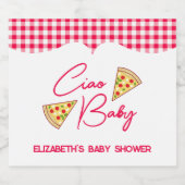 Ciao Baby Italian Baby Shower スパークリングワインラベル (シングルラベル)