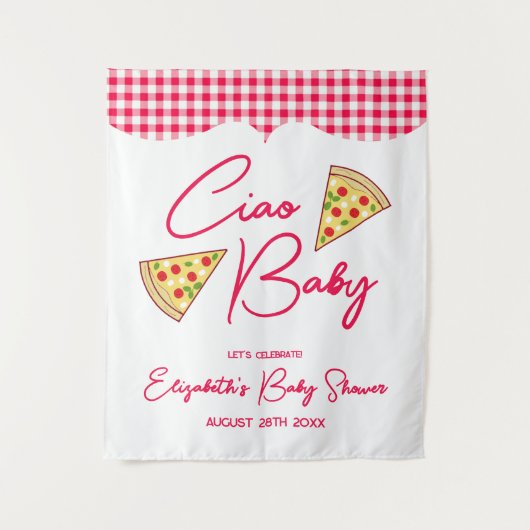 Ciao Baby Italian Baby Shower タペストリー (正面)