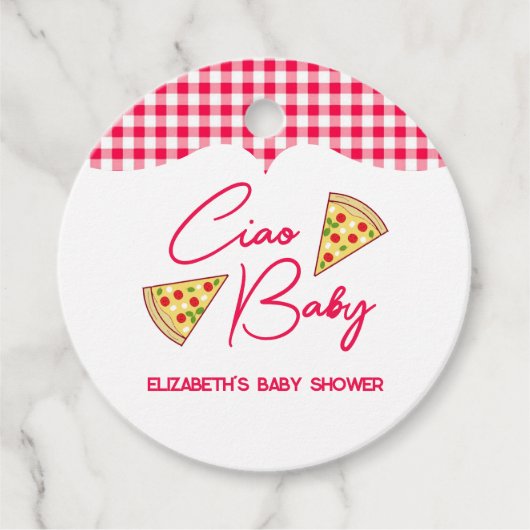 Ciao Baby Italian Baby Shower フェイバータグ (正面)