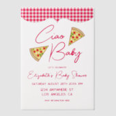 Ciao Baby Italian Baby Shower ベラム紙招待状 (正面)