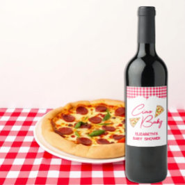 Ciao Baby Italian Baby Shower ワインラベル