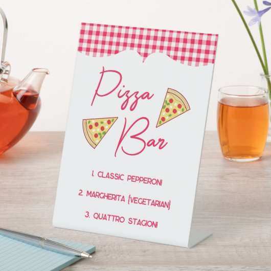 Ciao Baby Italian Baby Shower Pizza Bar 台座サイン (インサイチュ)